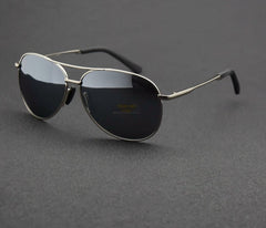 Men's Polarized  Pilot 'Brum Way' Metal Sunglasses