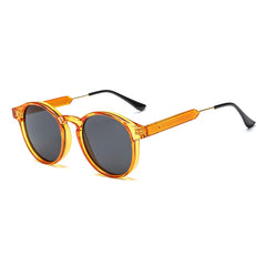 Men's Retro Round 'Die Hard' Metal Sunglasses