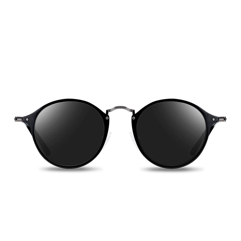 Men's Vintage Round 'Black Pearl' Metal Sunglasses