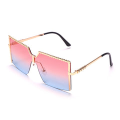 Women's Oversized Square 'Everyday Frame' Metal Sunglasses