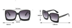 Women's Oversized Square 'Cortney Faith' Plastic Sunglasses