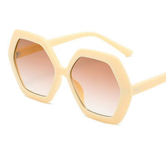 Women's Retro  Hexagon 'The Stylish' Oversize Sunglasses