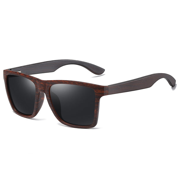 Men's Polarized Square 'Glares' Wooden Sunglasses