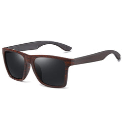 Men's Polarized Square 'Glares' Wooden Sunglasses