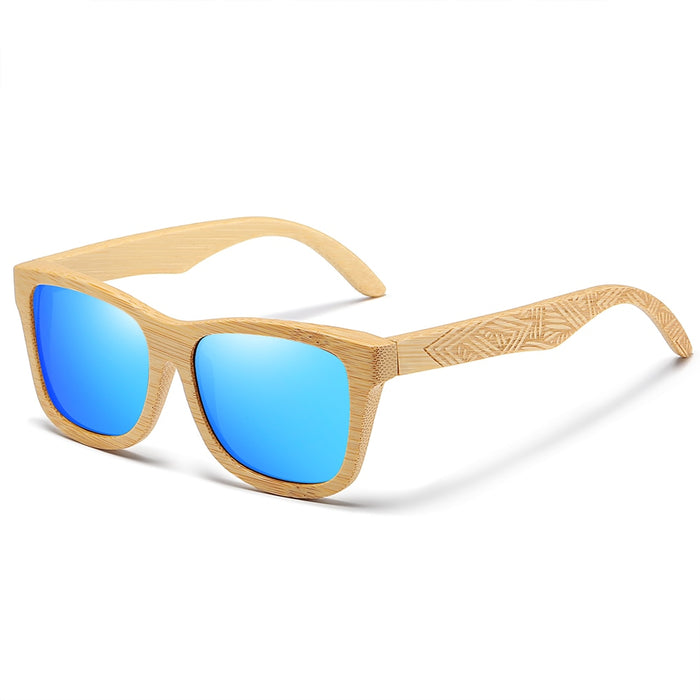 Men's Classy Oval 'Holly Blizzard' Wooden Sunglasses