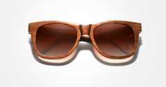 Men's Square Polarized 'St Bernard' Wooden Sunglasses