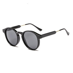 Men's Retro Round 'Die Hard' Metal Sunglasses