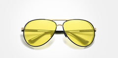 Men's Steampunk Pilot 'Gucci Roll' Metal Sunglasses