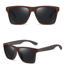 Men's Polarized Square 'Glares' Wooden Sunglasses