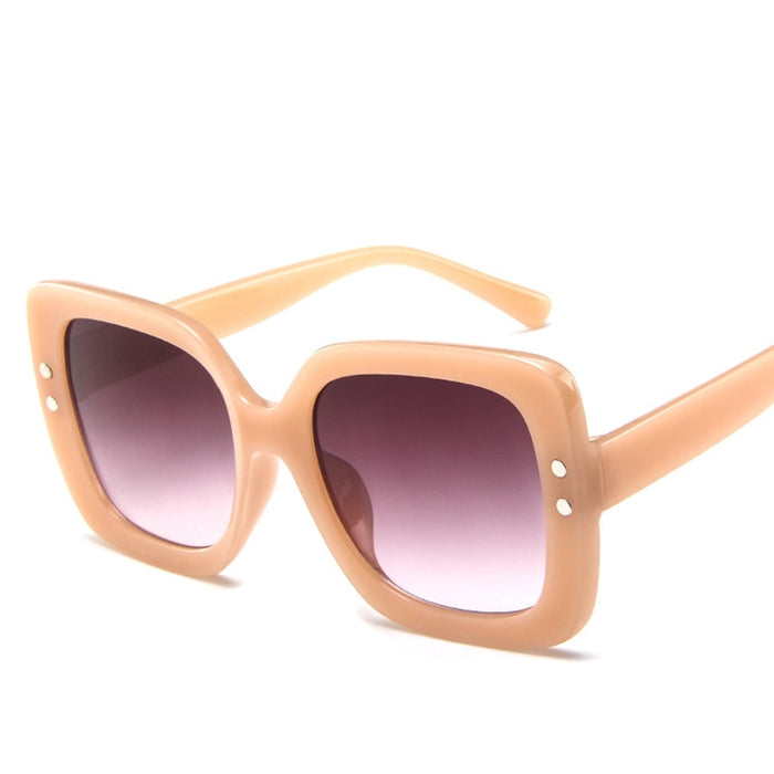 Women's Oversized Square 'Calm Down' Plastic Sunglasses