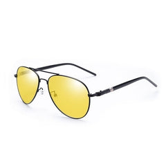 Men's Polarized Pilot 'Elija Castor' Metal Sunglasses