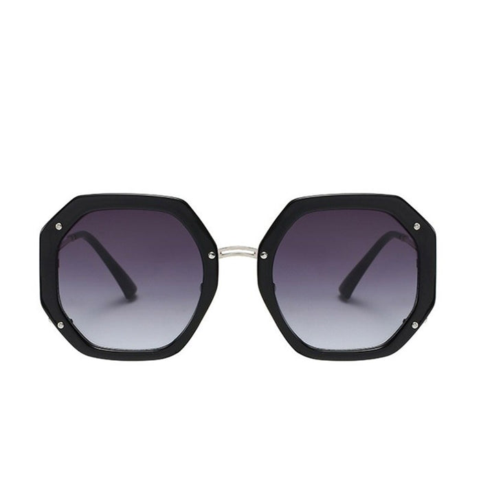 Women's Oversized Square 'Patty Betina' Metal Sunglasses