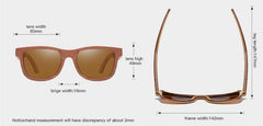 Men's Polarized Wayfarer 'Bold Soul' Wooden Sunglasses