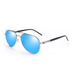 Men's Polarized Pilot 'Elija Castor' Metal Sunglasses