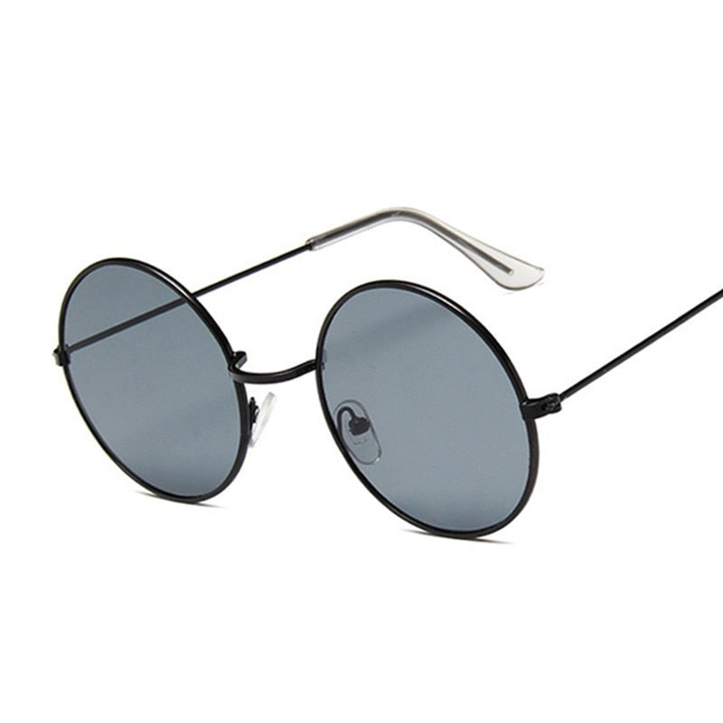 Women's Small Round 'Mystery Furry' Metal Sunglasses