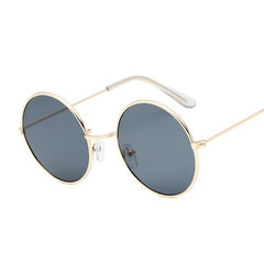 Women's Small Round 'Mystery Furry' Metal Sunglasses