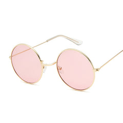 Women's Small Round 'Mystery Furry' Metal Sunglasses