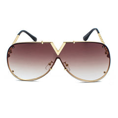 Men's Oversized Pilot ' Constantine II' Metal Sunglasses