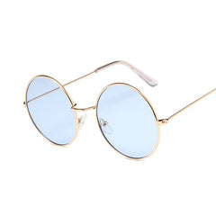 Women's Small Round 'Mystery Furry' Metal Sunglasses