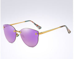 Women's Polarized Pilot 'Princes Tiana' Metal Sunglasses