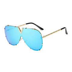 Men's Oversized Pilot ' Constantine II' Metal Sunglasses