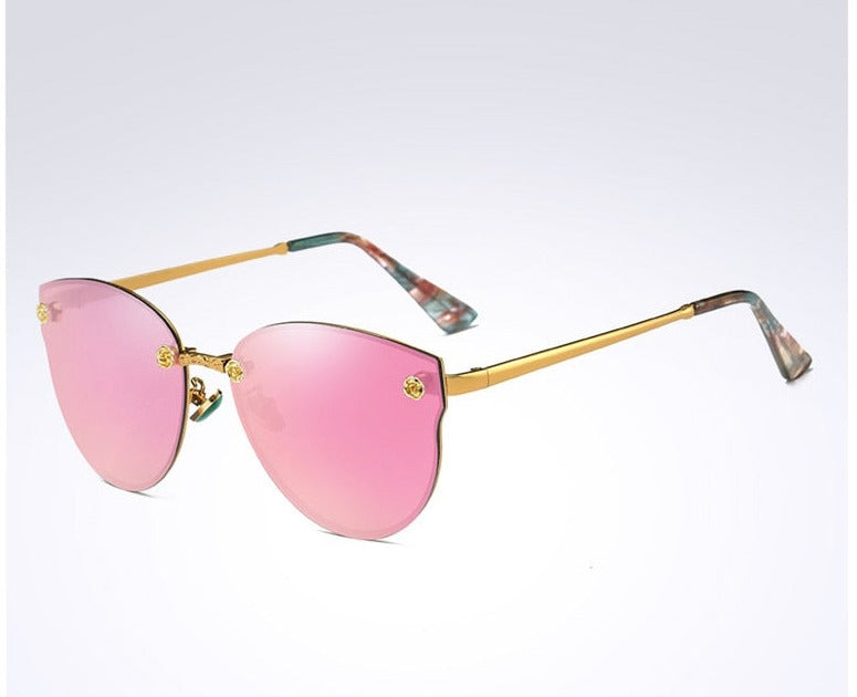 Women's Polarized Pilot 'Princes Tiana' Metal Sunglasses