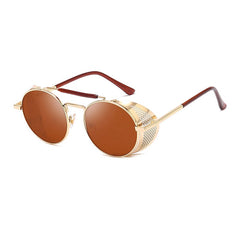 Men's Retro Round ' Billy Ford' Metal Sunglasses