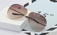 Women's Oversized Transparent Glasses  'Simple Paradis'  Metal Sunglasses