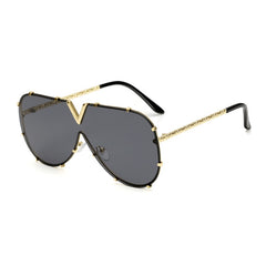 Men's Oversized Pilot ' Constantine II' Metal Sunglasses