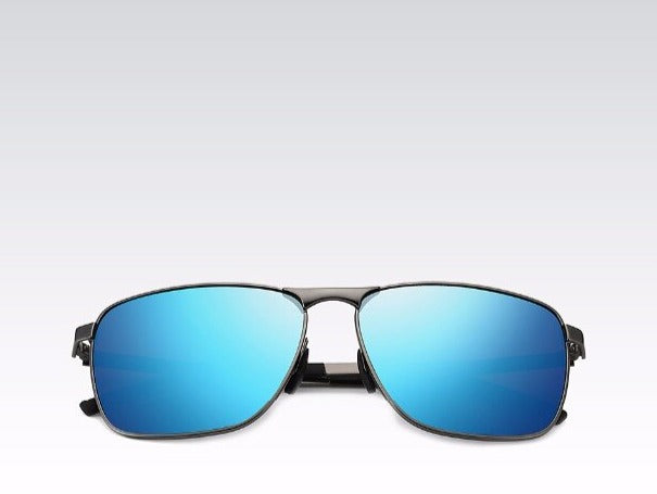 Men's Polarized Square 'Stone Shepard' Metal Sunglasses