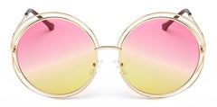 Women's Vintage Round 'The Big' Metal Sunglasses