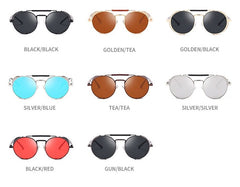 Men's Retro Round 'Heat Moon' Metal Sunglasses