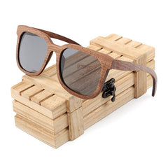 Women's Polarized Oval 'Boneknapper' Wooden Sunglasses