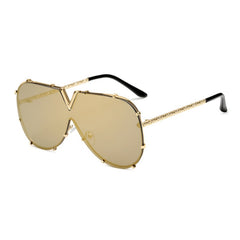 Men's Oversized Pilot ' Constantine II' Metal Sunglasses