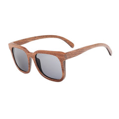 Women's Polarized Oval 'Boneknapper' Wooden Sunglasses