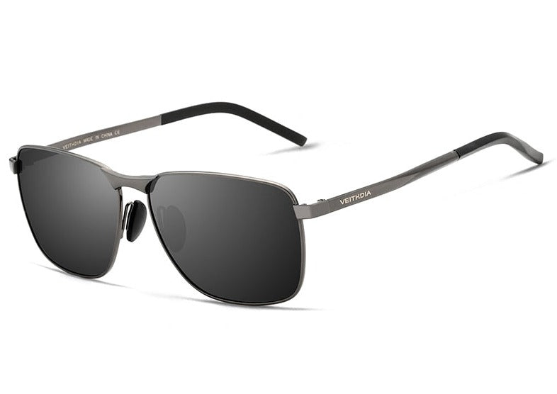 Men's Polarized Square 'Stone Shepard' Metal Sunglasses