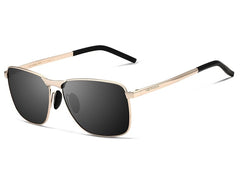 Men's Polarized Square 'Stone Shepard' Metal Sunglasses