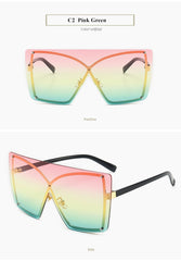 Women's Polarized Rimless 'Stingray Women's' Plastic Sunglasses