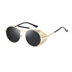 Men's Retro Round ' Billy Ford' Metal Sunglasses