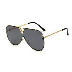 Men's Oversized Pilot ' Constantine II' Metal Sunglasses