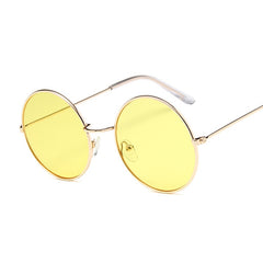 Women's Small Round 'Mystery Furry' Metal Sunglasses