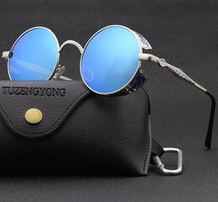 Men's Polarized Round 'Banshee Look' Metal Sunglasses