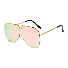 Men's Oversized Pilot ' Constantine II' Metal Sunglasses