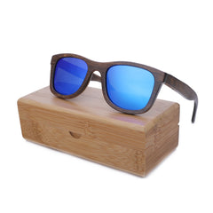 Men's Fashion Square 'Winter Bliss' Bamboo Sunglasses