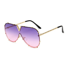 Men's Oversized Pilot ' Constantine II' Metal Sunglasses