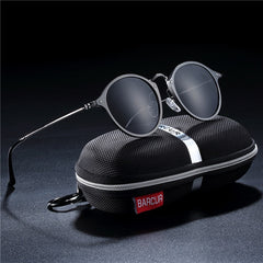 Men's Steampunk Round 'Underdog Spirit' Metal Sunglasses