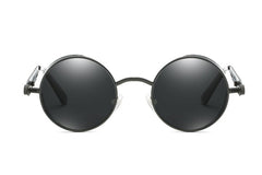 Women's Steampunk Round 'Moby Dick' Metal Sunglasses