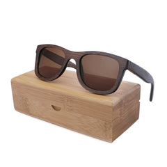 Men's Fashion Square 'Winter Bliss' Bamboo Sunglasses