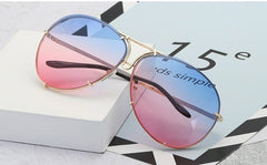 Women's Oversized Transparent Glasses  'Simple Paradis'  Metal Sunglasses