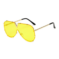 Men's Oversized Pilot ' Constantine II' Metal Sunglasses